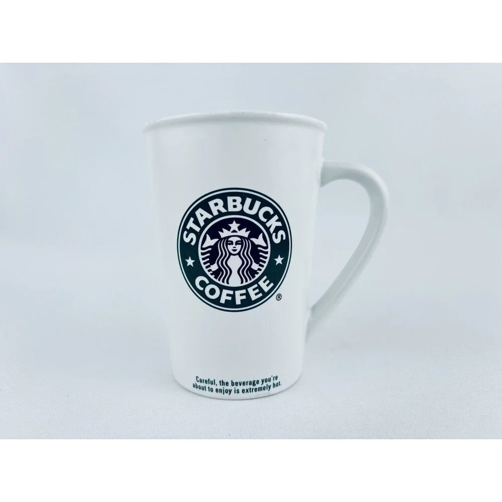 Starbucks Classic Mermaid Logo White 2007 Ceramic Latte Coffee Mug Cup 12oz
